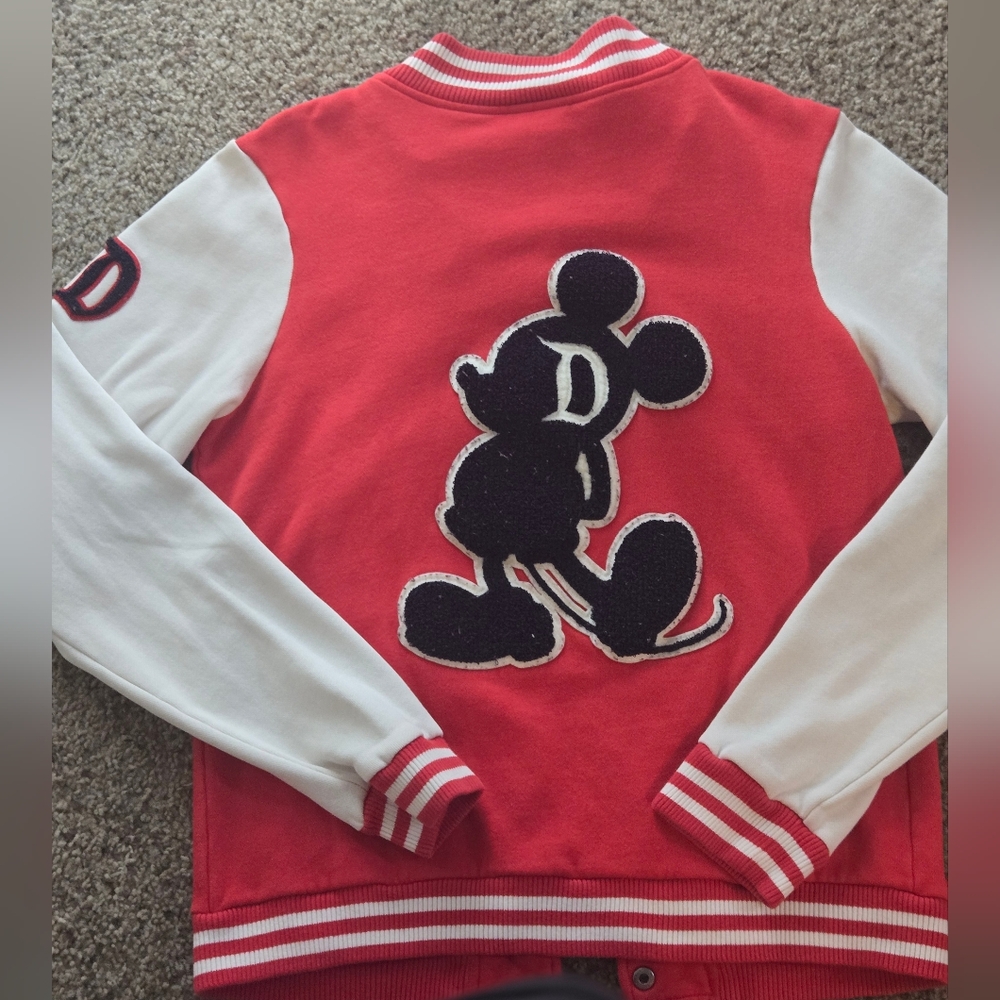 Disney Red and White Mickey Mouse Varsity Hoodie